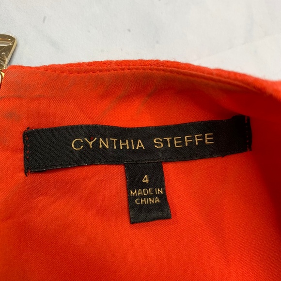 Cynthia Steffe Bright Orange Textured Dress - Picture 5 of 8